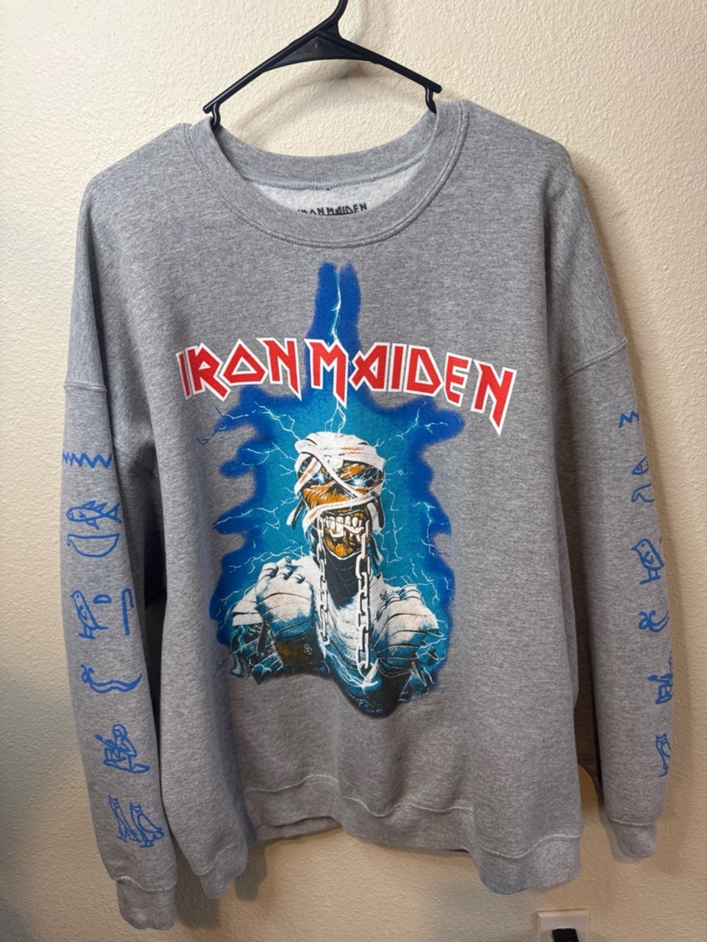 Two XL iron maiden sweatshirt